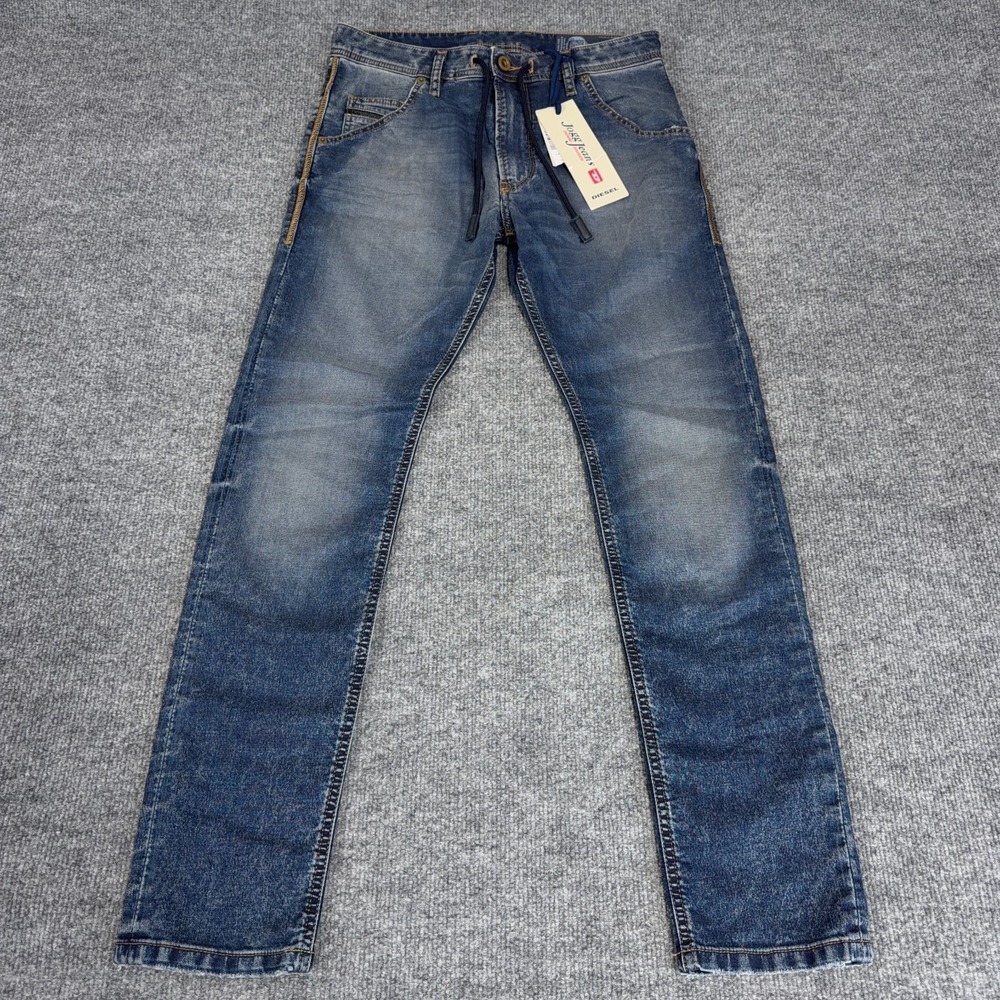 DIESEL Krooley CB-NE Jogger Pant Men 28x29 Blue Sweat Jogg Jean Slim Carrot